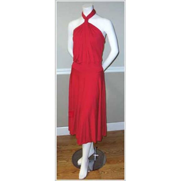 Mason Halter Dress (vermillion) - Picture 1 of 3